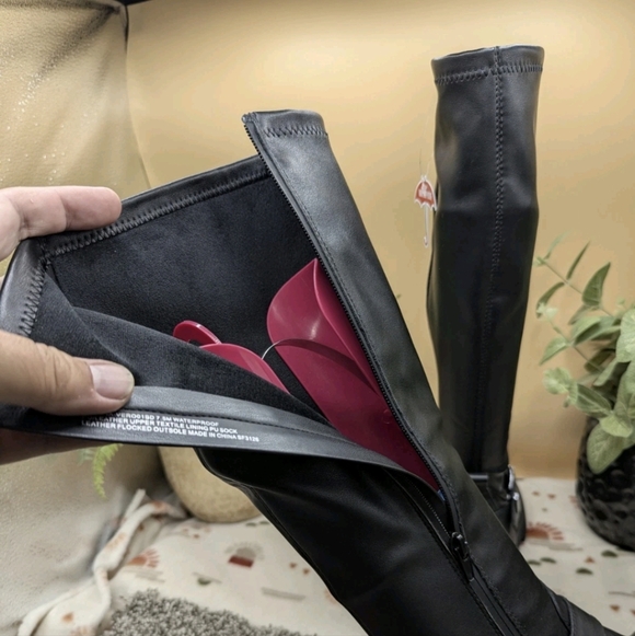 New Blondo Verona Tall Leather Zip Women's Size 7.5M Athletic Boots Waterproof - Picture 6 of 9